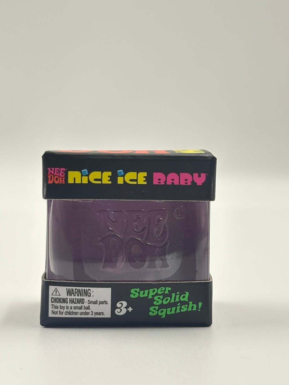 NeeDoh Nice Ice Baby Purple Mini Nice Cube Super Solid Squish New